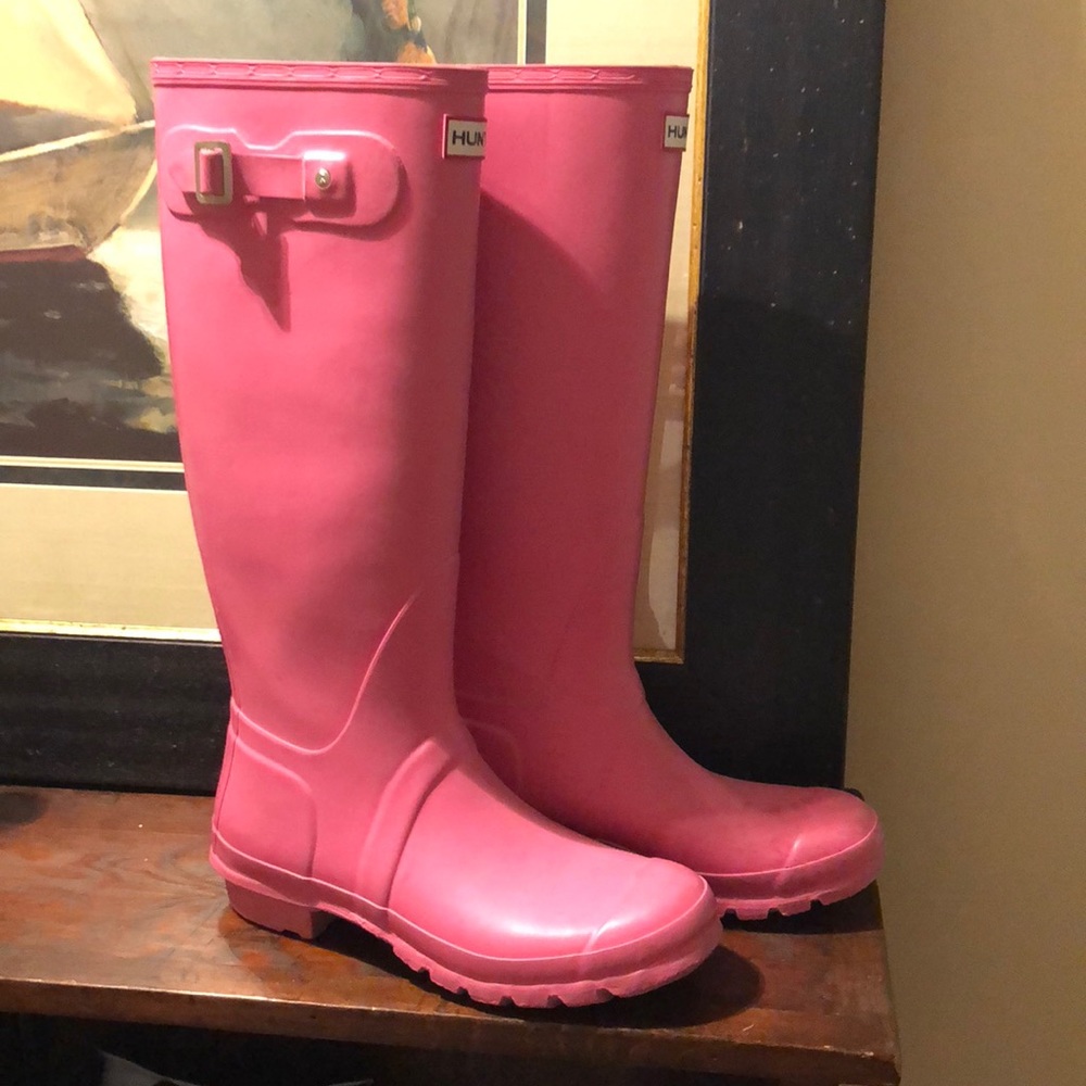 Pink Hunter boots